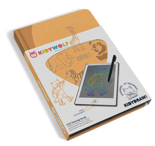 Kidywolf Kidydraw-mini – draagbaar tekenttablet - dieren