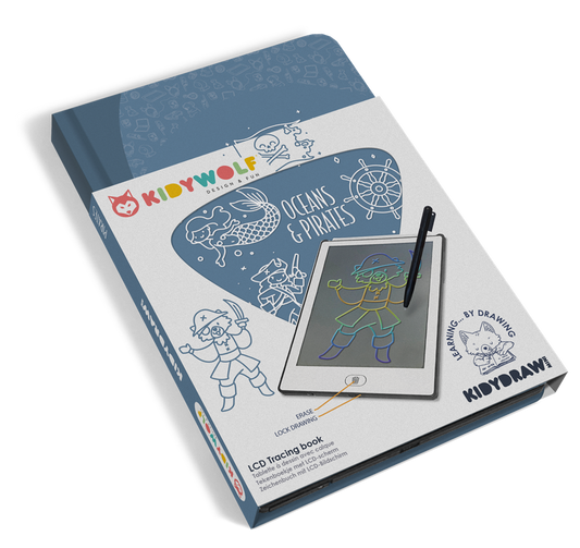 Kidywolf Kidydraw-mini – draagbaar tekenttablet – oceanen en piraten