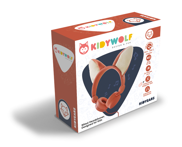 Kidywolf Kidyears Koptelefoon – Vos