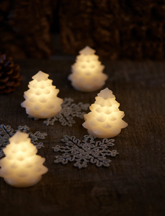 Sirius Carla Set van 4 Mini LED Kerstboompjes